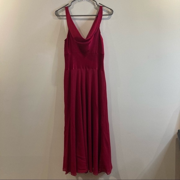 JONES NEW YORK Sz 12 100% Silk Scoop Neck A-Line Lined Dress with Belt - Picture 6 of 8